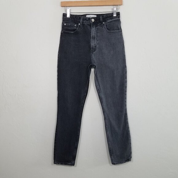 Abercrombie & Fitch Two Tone The Skinny High Rise Jeans Size 2s/25 - Picture 1 of 6